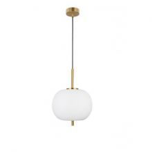 Lato lampa wisząca antyczny mosiądz-opal 1x12W E27